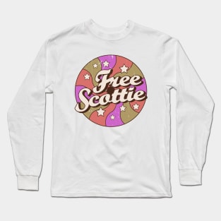 FREE SCOTTIE // RETRO STYLE DESIGN Long Sleeve T-Shirt